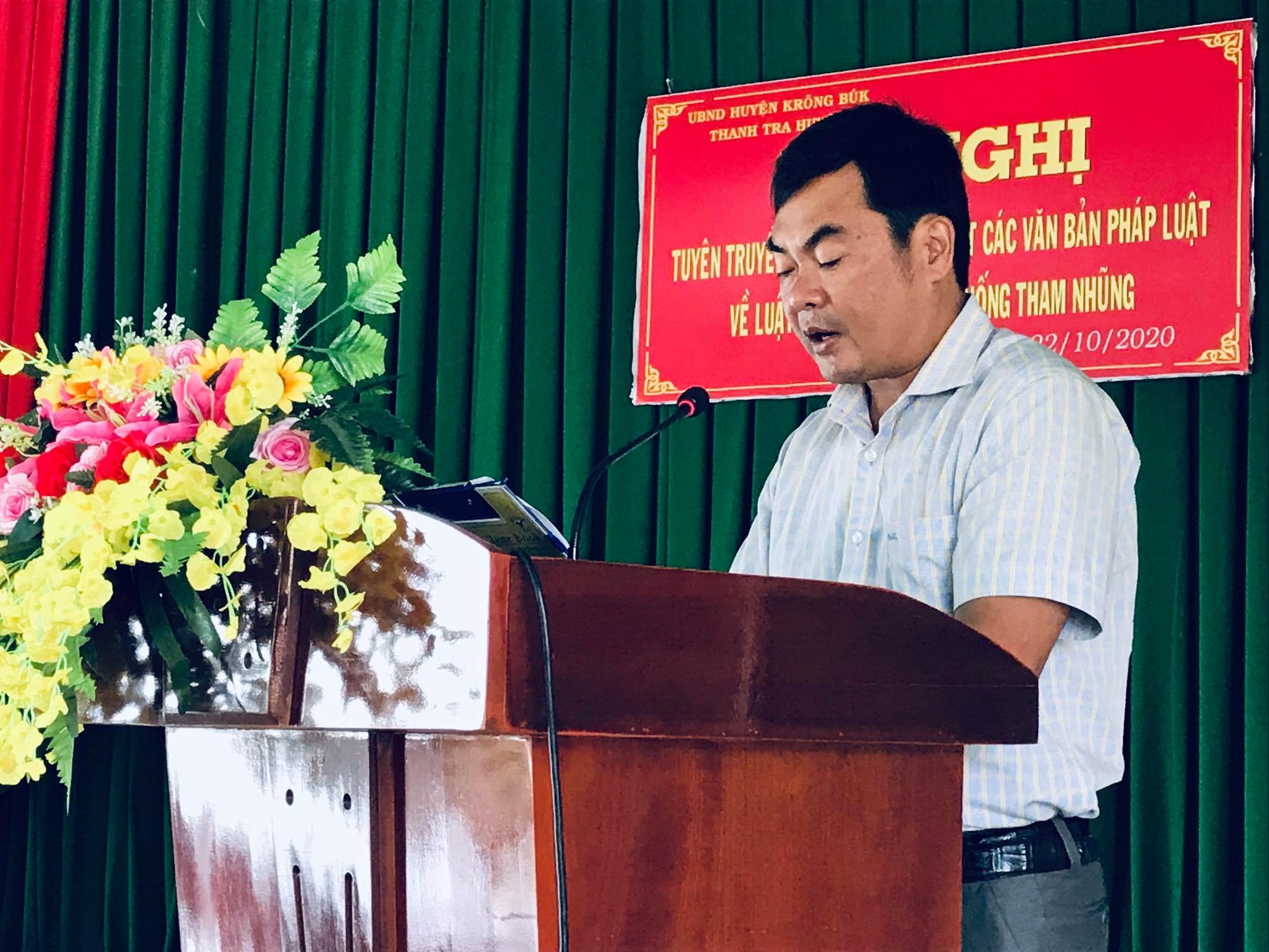 Hội nghị tập huấn tuyên truyền phổ biến quán triệt các văn bản pháp luật về tố cáo và phòng chống tham nhũng năm 2020